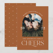 Moderne elegante trendy typografie terra-cotta (Voorkant / Achterkant)