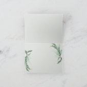 Moderne Elegante Tropische Bladeren Bedankkaart (Binnen)