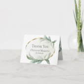 Moderne Elegante Tropische Bladeren Bedankkaart (Voorkant)