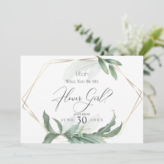 Moderne, elegante tropische bladeren zijn mijn Blo Kaart (Staand voorkant)