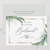 Moderne, elegante tropische bladeren zijn mijn Bri Kaart (Voorkant / Achterkant)