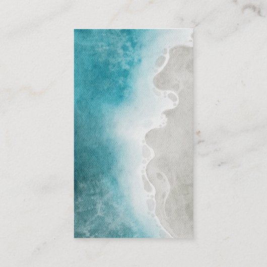 Moderne Elegante Tropische Strandbruiloft Informatiekaartje (Achterkant)