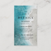 Moderne Elegante Tropische Strandbruiloft Informatiekaartje (Voorkant)