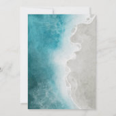 Moderne Elegante Tropische Strandbruiloft Save The Date (Achterkant)