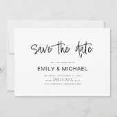 Moderne Elegante Trouw Aankondiging Save the Date (Voorkant)