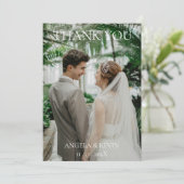 Moderne Elegante Trouw Trouwkaart Bedankkaart Kaart (Staand voorkant)