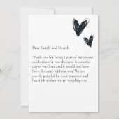 Moderne Elegante Trouw Trouwkaart Bedankkaart Kaart (Achterkant)