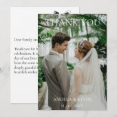 Moderne Elegante Trouw Trouwkaart Bedankkaart Kaart (Voorkant / Achterkant)