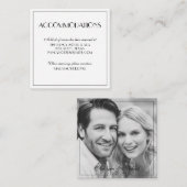 Moderne elegante trouwaccommodaties Foto Informatiekaartje (Voorkant / Achterkant)