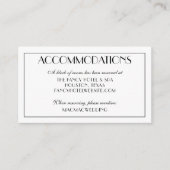 Moderne elegante trouwaccommodaties Foto Informatiekaartje (Voorkant)