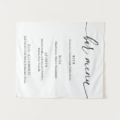Moderne Elegante Trouwbarmenu Wandkleed (Voorkant (horizontaal))