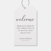 Moderne Elegante Trouwbegroeting Cadeaulabel (Voorkant)
