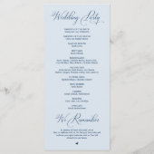 Moderne Elegante Trouwceremonie Orde Programmakaart (Achterkant)