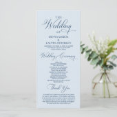 Moderne Elegante Trouwceremonie Orde Programmakaart (Staand voorkant)