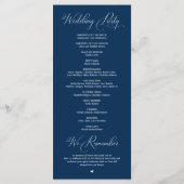 Moderne Elegante Trouwceremonie Orde Programmakaart (Achterkant)