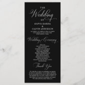 Moderne Elegante Trouwceremonie Orde Programmakaart (Voorkant)