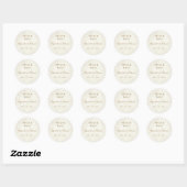 Moderne Elegante Trouwdag Ronde Sticker (Vel)