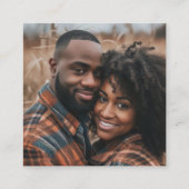 Moderne Elegante Trouwdag-tijdlijn met foto Informatiekaartje (Achterkant)