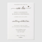 Moderne Elegante Trouwdag Vellum Uitnodigingen (Voorkant)