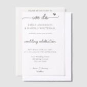 Moderne Elegante Trouwdag Vellum Uitnodigingen (Offset)