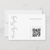 Moderne Elegante Trouwen QR-code RSVP Kaartje (Voorkant)
