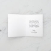 Moderne Elegante Trouwfoto Bedankkaart (Binnen)