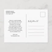 Moderne Elegante Trouwfoto Briefkaart (Achterkant)