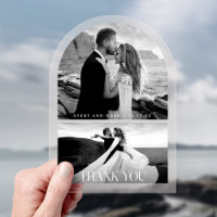 Moderne elegante trouwfoto Dank u
