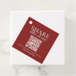 Moderne Elegante Trouwfoto Dropbox QR Label