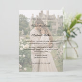 Moderne Elegante Trouwfoto Kaart (Staand voorkant)
