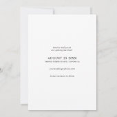 Moderne Elegante Trouwfoto Save The Date (Achterkant)