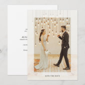 Moderne Elegante Trouwfoto Save The Date (Voorkant / Achterkant)