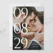 Moderne Elegante Trouwfoto Save The Date (Voorkant)