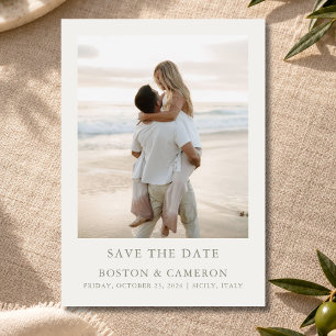Moderne Elegante Trouwfotocollage Save the Date