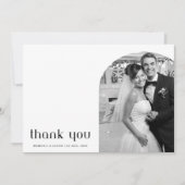 Moderne Elegante Trouwfoto's Dank u kaart (Voorkant)
