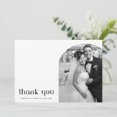 Moderne Elegante Trouwfoto's Dank u kaart (Staand voorkant)