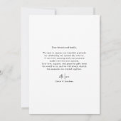 Moderne Elegante Trouwkaart Bedankt Kaart Custom P (Achterkant)