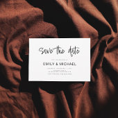 Moderne Elegante Trouwkaart Save the Date