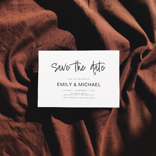 Moderne Elegante Trouwkaart Save the Date