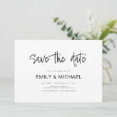 Moderne Elegante Trouwkaart Save the Date (Staand voorkant)