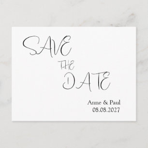 Moderne Elegante Trouwkaart 'Save the Date' Briefkaart