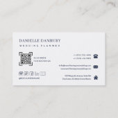 Moderne Elegante Trouwplanner QR-code Visitekaartje (Achterkant)