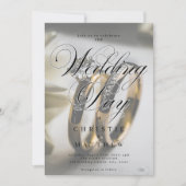Moderne Elegante Trouwringen Uitnodiging (Voorkant)