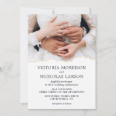 Moderne Elegante Trouwringen voor Bruid en Bruideg Kaart (Voorkant)