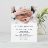 Moderne Elegante Trouwringen voor Bruid en Bruideg Kaart (Staand voorkant)