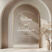 Moderne Elegante Trouwspiegel Decal Welkomstbord