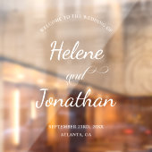 Moderne Elegante Trouwspiegel Decal Welkomstbord (Vel 2)