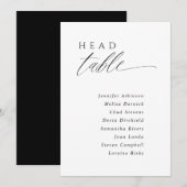 Moderne Elegante Trouwstoel Grafiek Hoofdtafel Kaart (Voorkant / Achterkant)