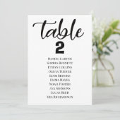 Moderne Elegante Trouwtafel Nummers Zitplaatsen Ch Kaart (Staand voorkant)
