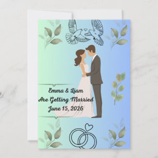 Moderne Elegante Trouwuitnodiging Template | Edita Kaart